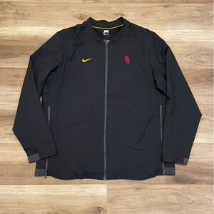 USC Trojans Nike Football Jacket Men XL Black Team Issued #84 Erik Krommenhoek